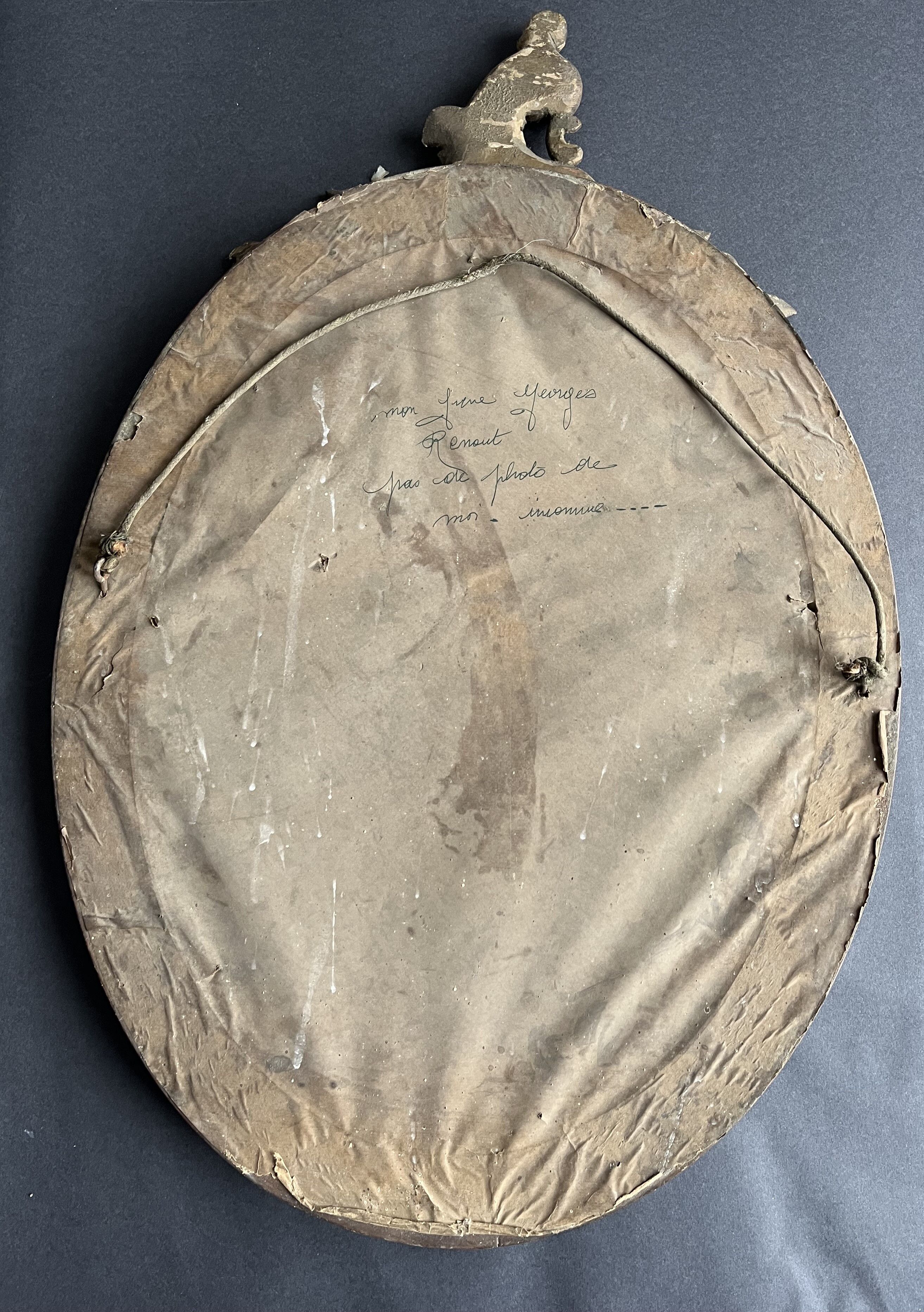 Carved and gilded wooden frame