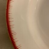 Set of 8 hollow plates made of ancient red earthenware Digoin Sarreguemines