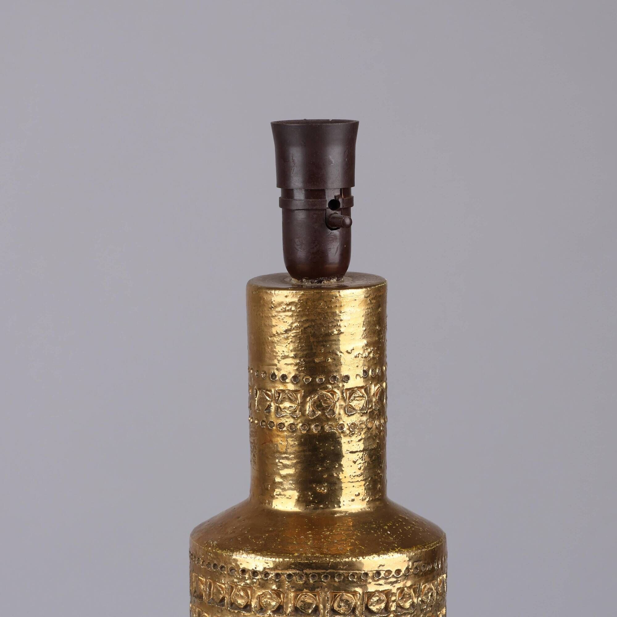 Gold lamp by Bitossi by Aldo Londi Sweden 1960
