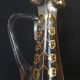 Enamelled glass ewer decanter gold decoration numbered early twentieth art nouveau