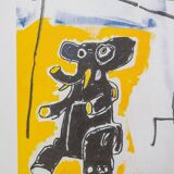 Jean-Michel Basquiat. Numbered color silkscreen print. 1990s.