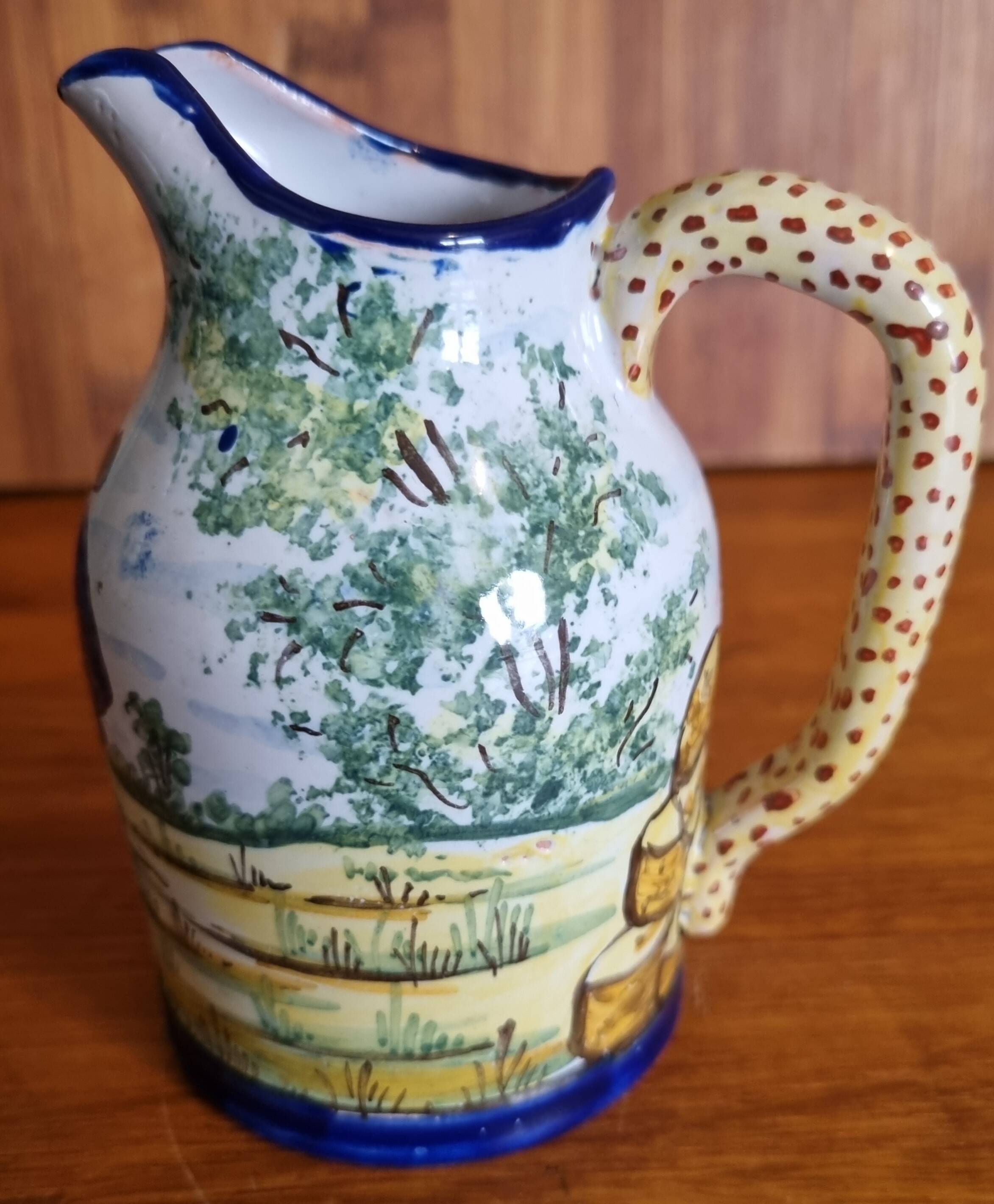Earthenware pitcher from Nevers AM Montagnon