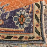6x9 Orange & Blue Turkish Vintage Rug, 174x279Cm
