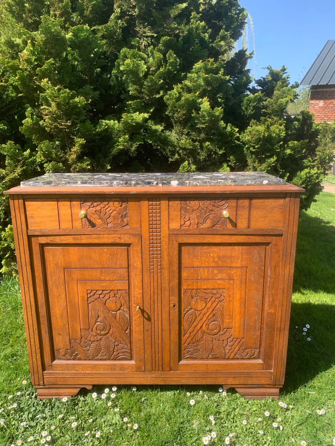 Art Deco oak sideboard