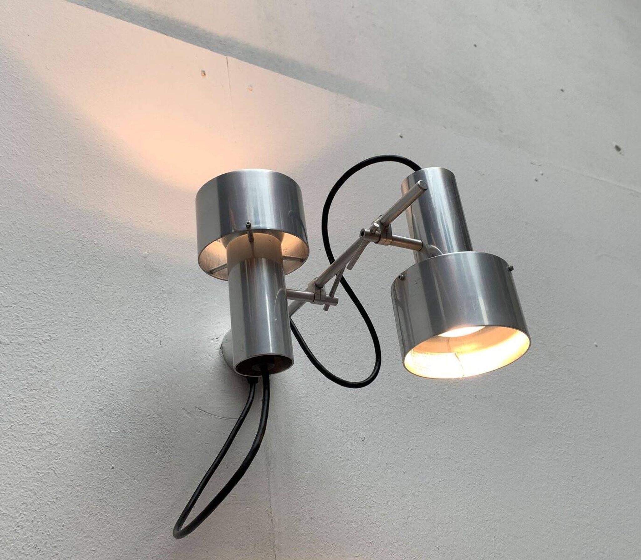Mid-century minimalist double chandeliers FA2 by Peter Nelson for Architectural Lighting Company, England, 1960s, set of 2.
