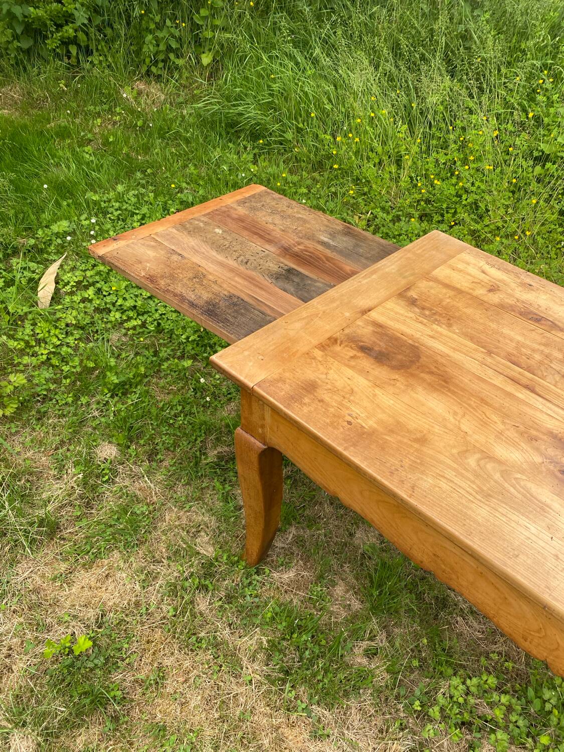 Blonde cherry farmhouse table