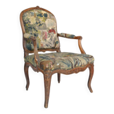 Louis XV period cabriolet armchair stamped MDLP by Martin Delaporte