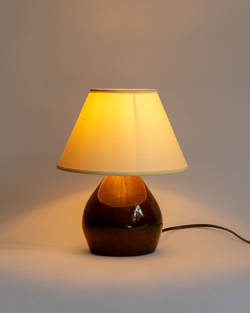 Glazed ceramic pear lamp base, 1960s