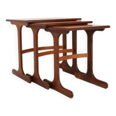 Set of 3 teak wood nesting tables by G-Plan, 1970s, UK ca. 1970