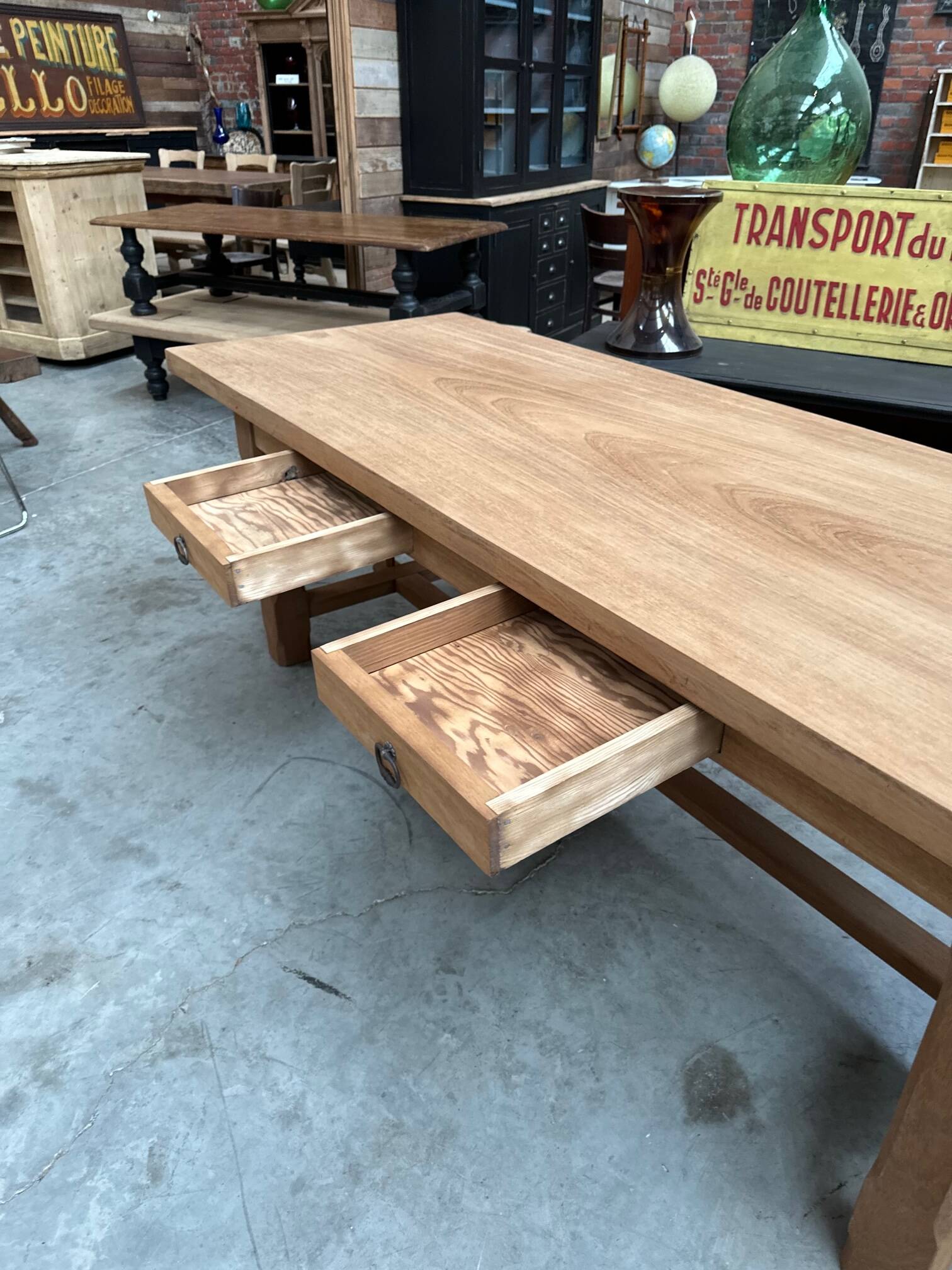 Solid mahogany farm table