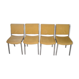 Set de 4 chaises métal