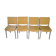 Set of 4 chrome metal chairs and 1970 fabric