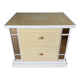 Lacquer bedside table 1980 with mirrors 2 drawers