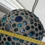 Glass and concrete ball lamp