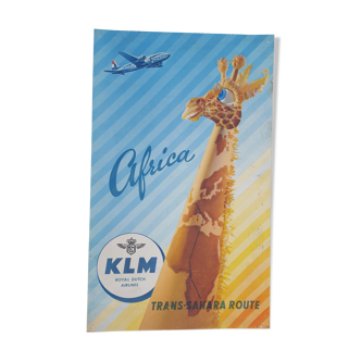 Affiche originale compagnie d'aviation Klm