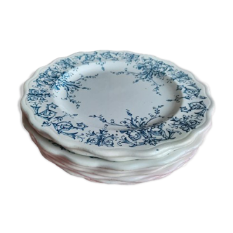 8 plates Faiencerie of Clairefontaine Léon Graves