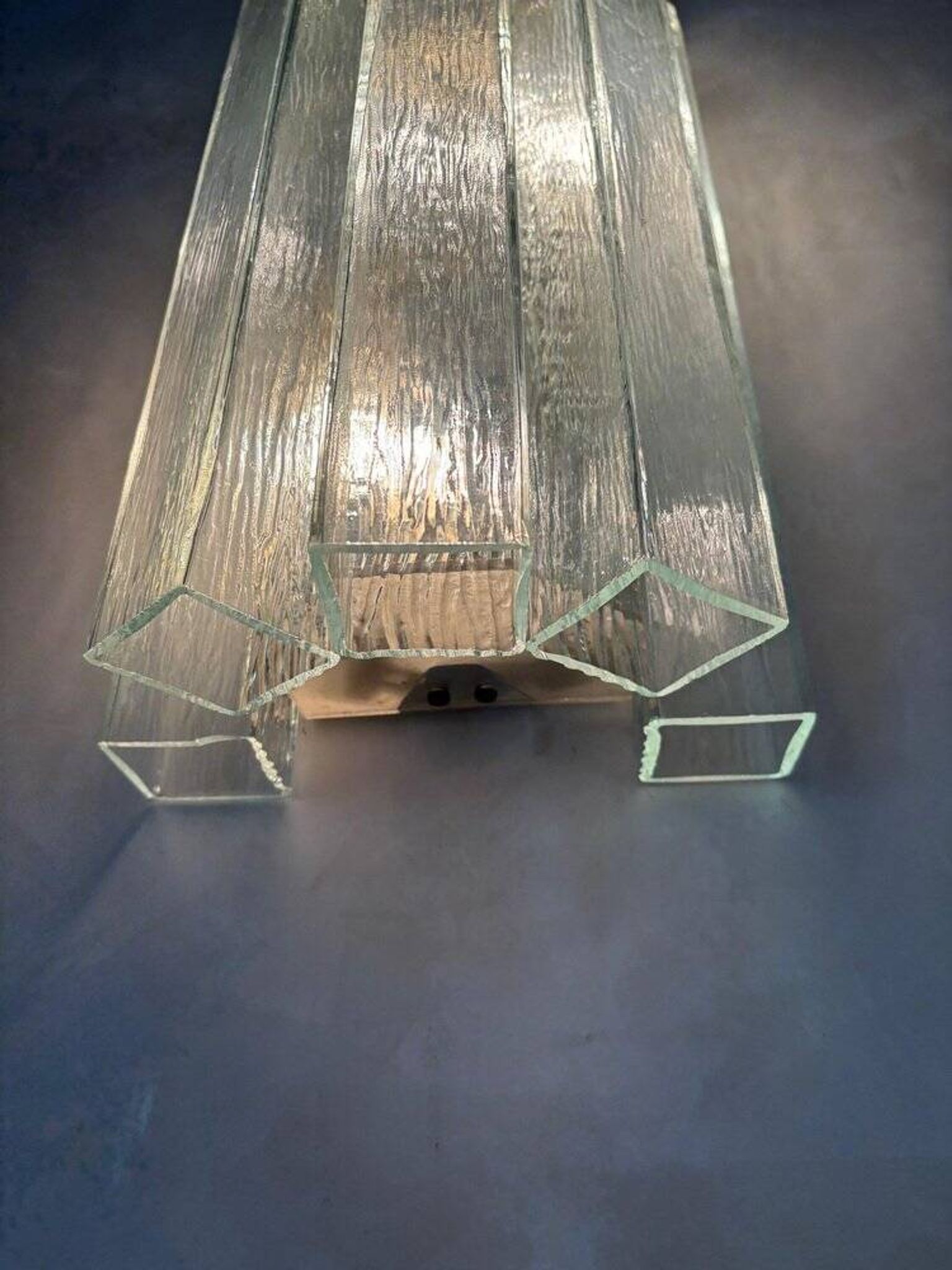 Monumental Italian Wall Lamps attributed to Venini, Italy, 1970s, Set of 2