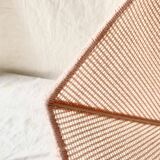 Vintage cane pendant light - pink rope