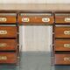 Vintage Harrods Kennedy desk in military campaign style with drawers.