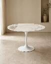 Eero Saarinen (1910-1961) for Knoll International. Round table Ø 120 cm Calacatta marble, 2021.