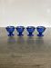 Vintage cobalt blue glass egg cups - France