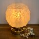 Vintage white Clichy glass art deco lamp