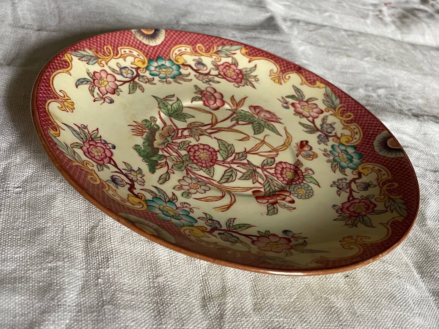 Assiette Sarreguemines 1900