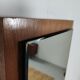 Scandinavian bevelled mirror in 60s teak 37x77cm