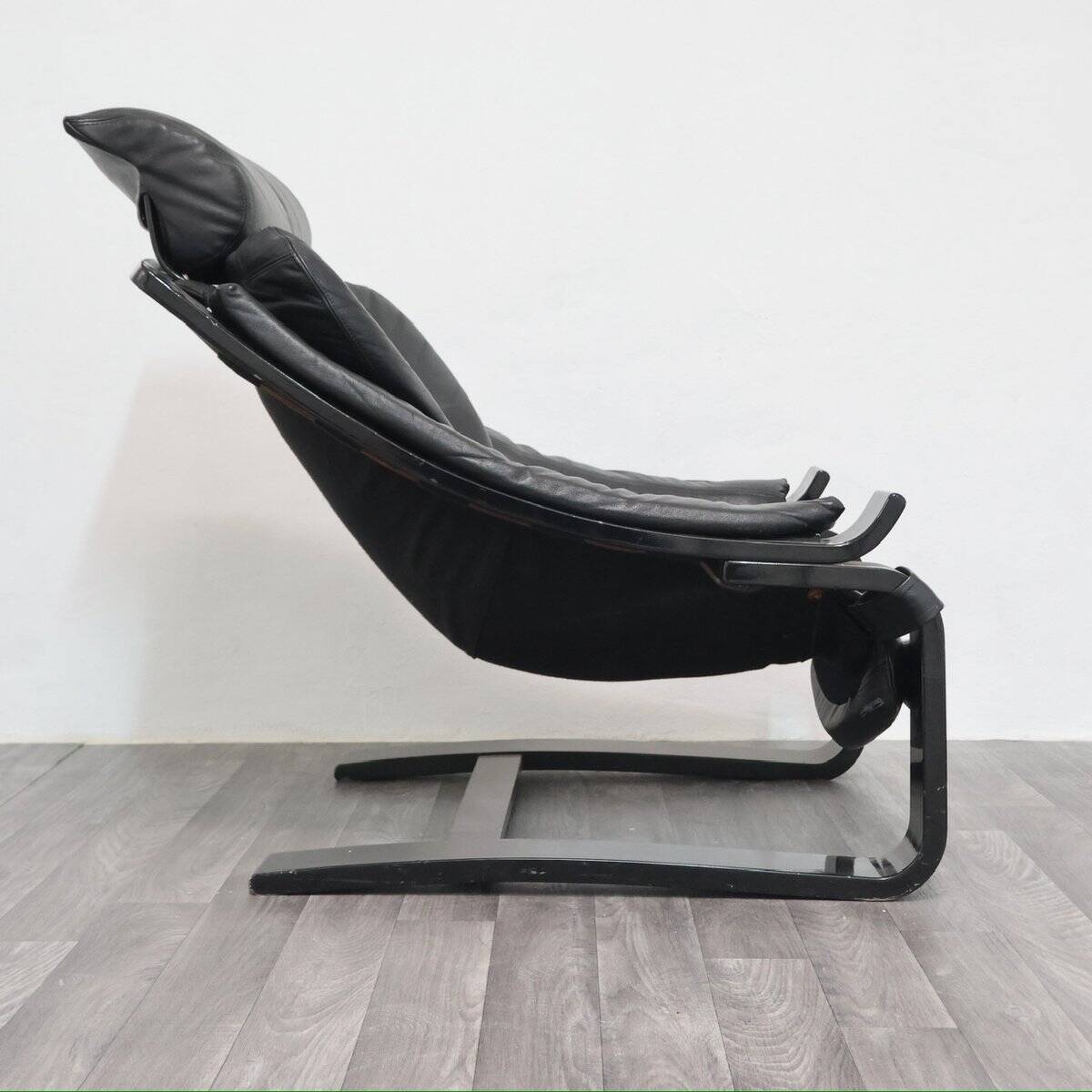 Leather Armchair by Åke Fribytter for Nelo Möbel, Sweden, 1970s