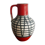 Red and green vase West Germany