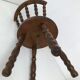 Old wooden child chair turned