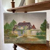 Canvas on landscape cardboard