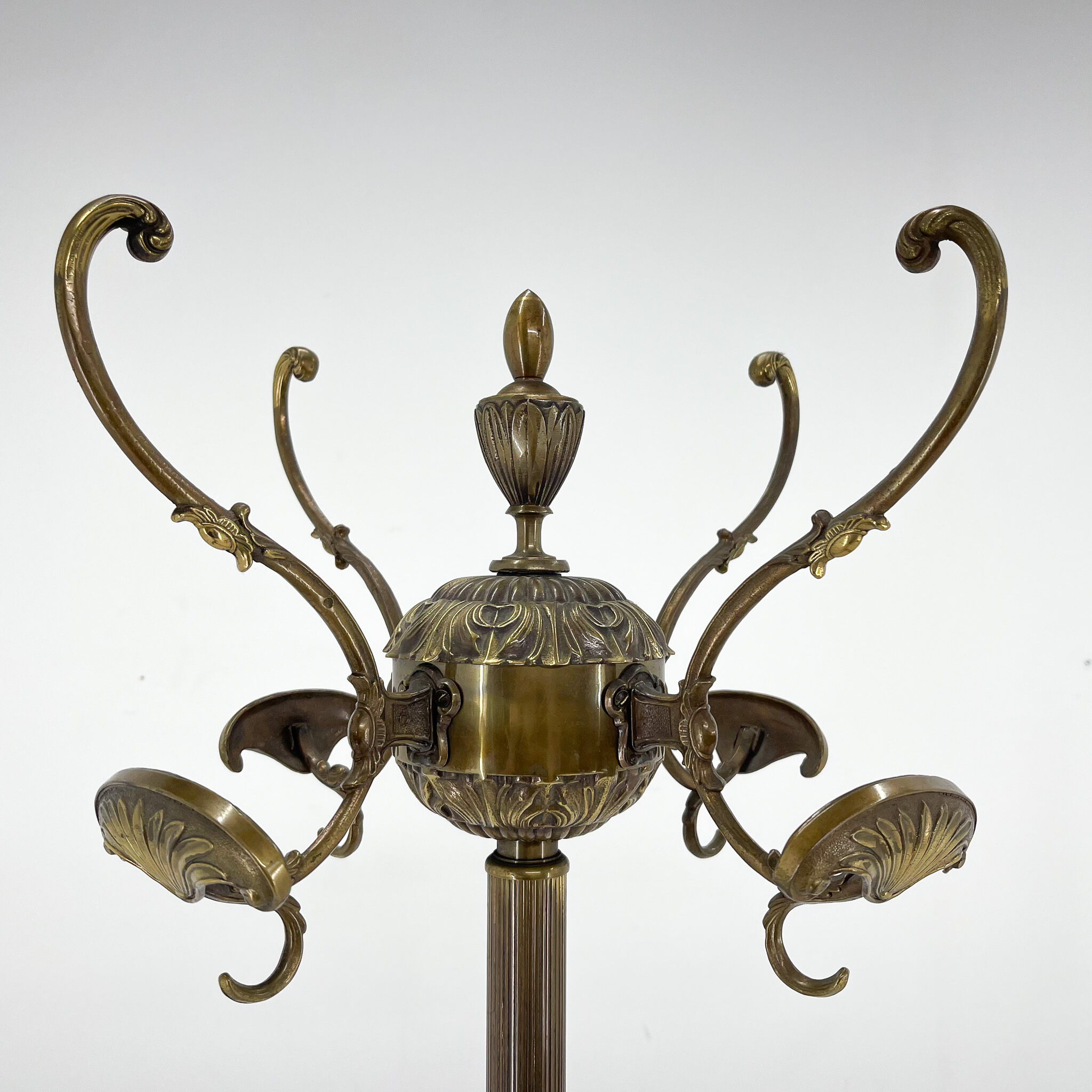 Mid-century Italian Ornate Brass Coat Hanger