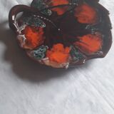 Cheese or fruit platter in Ceramic From Vallauris in the shape of a leaf