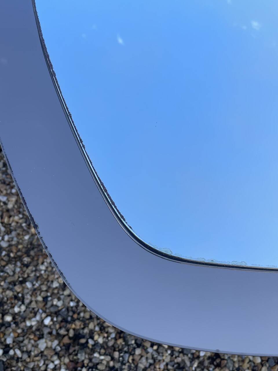 Vintage Wall Mirror, smoked glass, two-tone circa 1980s