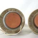 Pair of bedside lamps, rope blinds