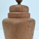 Lamp foot shape potiche solid wood turned vintage