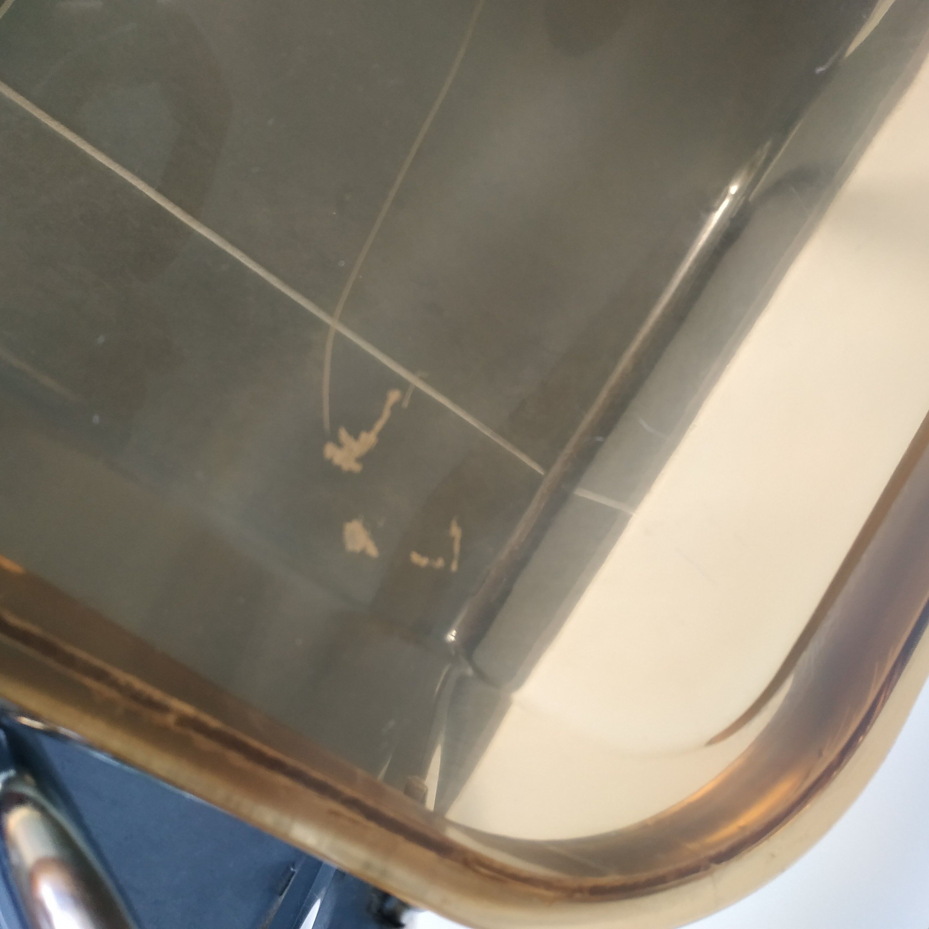 Seventies stainless steel and caramel chairs