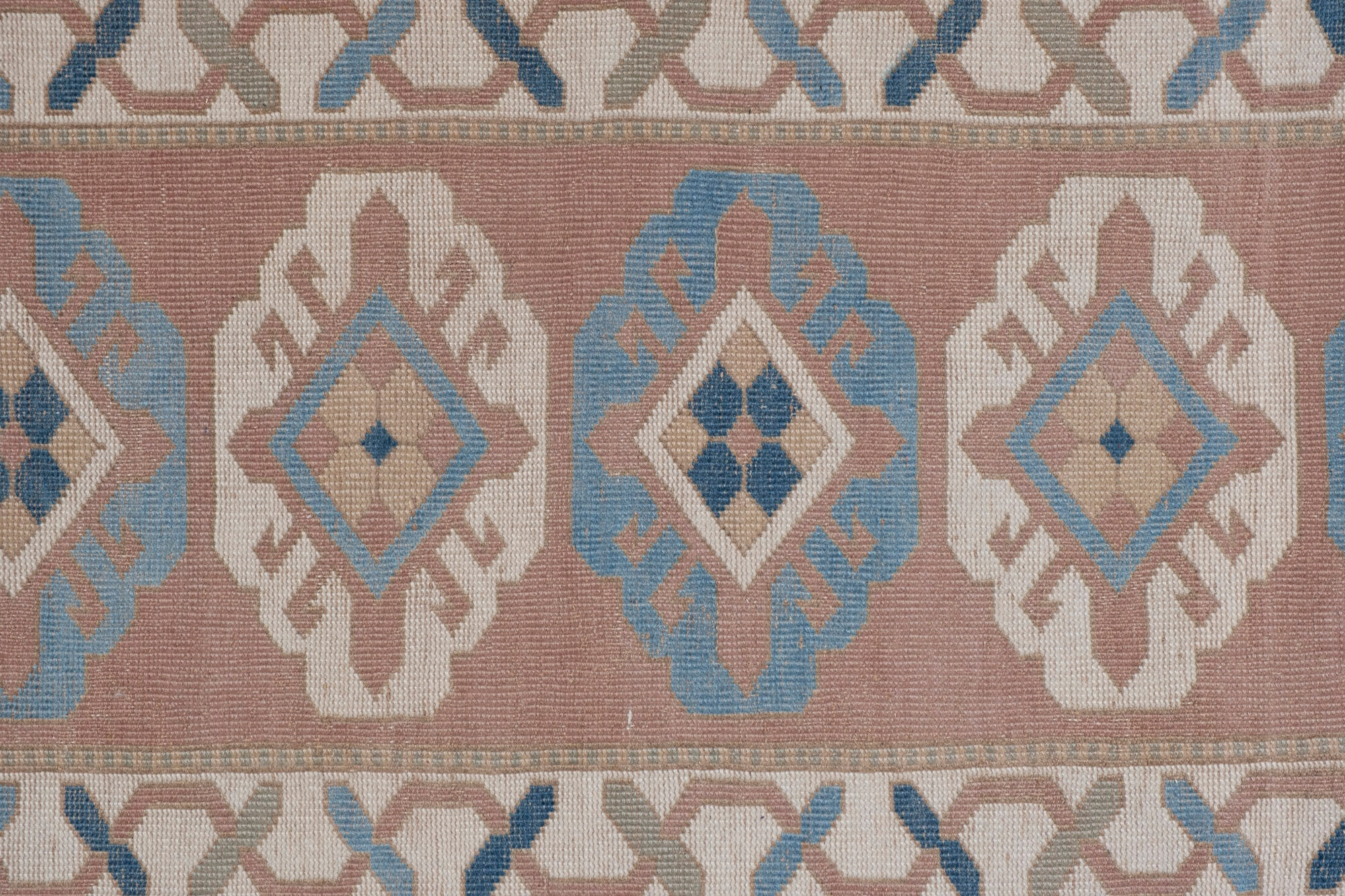 Vintage anatolian oushak kars runner rug 80 x 380 cm