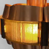 Copper pendant light by Werner Schou for Coronell Elektro. Denmark 1960s
