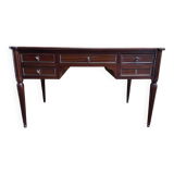 Louis XVI style mahogany flat desk