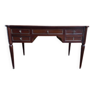 Louis XVI style mahogany flat desk