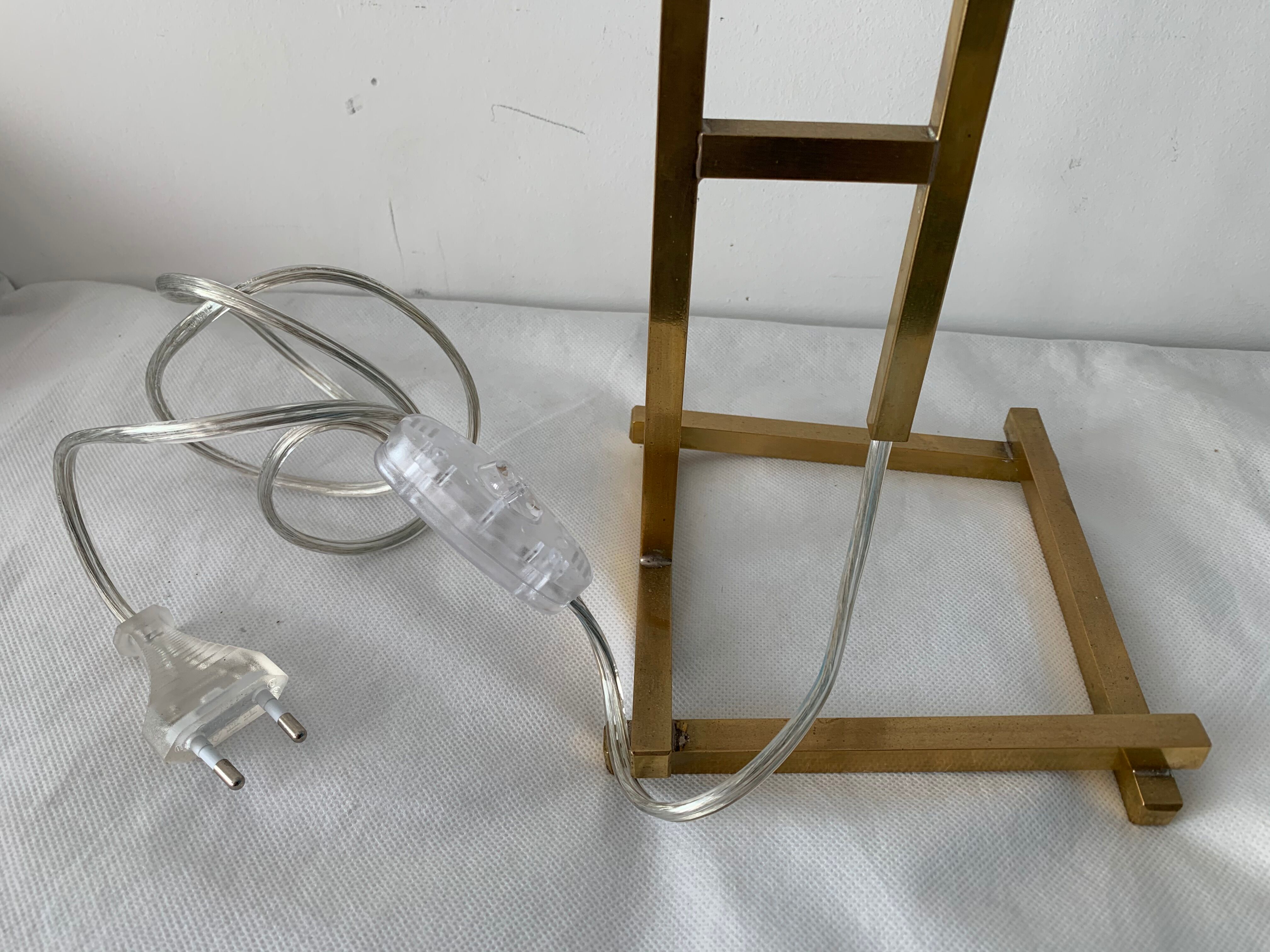 Square base brass lamp foot