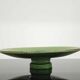 Vintage 50s-60s dish in green enamelled terracotta