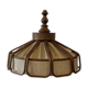 Vintage wooden pendant light from the 1960s.