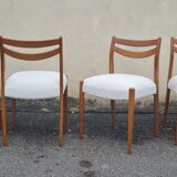 Set of 4 Scandinavian teak chairs