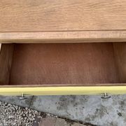 Art Deco chest of drawers in raw oak and yellow