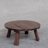 Brutalist oak mid-century dutch coffee table