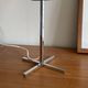 Table lamp in white opaline glass and chrome metal base vintage bedside side LAMP-7145