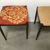 Deux tabourets tubulaire en acier